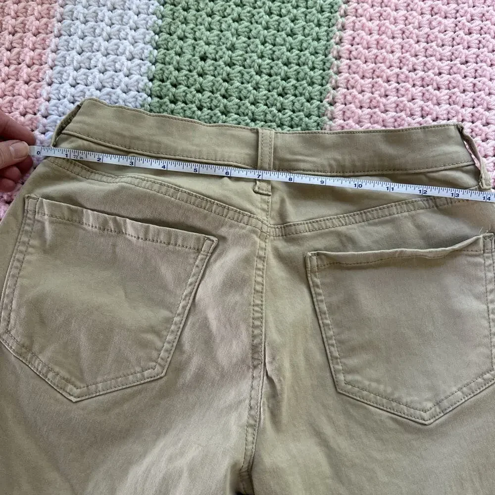 Mudd Size 5 FLX Stretch Khaki Pants Utility Skinny Zip Detailing Women’s/juniors